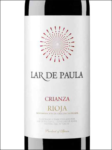 фото вино Lar de Paula Crianza Rioja DOCa 