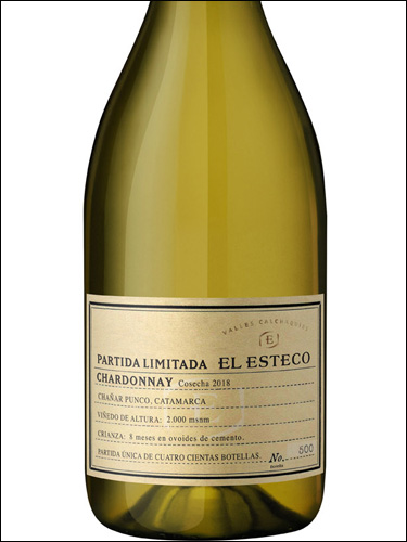 фото El Esteco Partida Limitada Chardonnay Эль Эстеко Партида Лимитада Шардоне Аргентина вино белое
