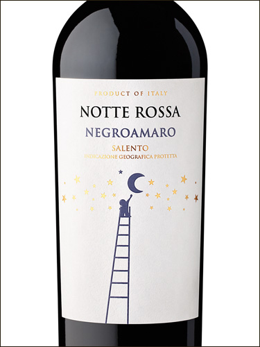 фото Notte Rossa Negroamaro Salento IGP Нотте Росса Негроамаро Саленто Италия вино красное