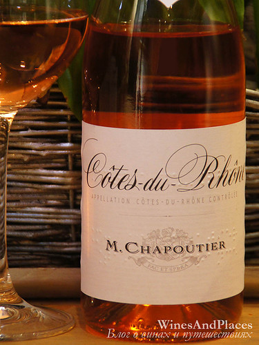 фото M.Chapoutier Cotes du Rhone Rose AOC М.Шапутье Кот дю Рон Розе Франция вино розовое