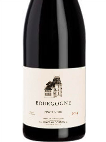 фото Chateau Corton C. Bourgogne Pinot Noir AOC Шато Кортон К. Бургонь Пино Нуар Франция вино красное