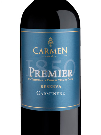 фото Carmen Premier 1850 Reserva Carmenere Кармен Премьер 1850 Резерва Карменер Чили вино красное