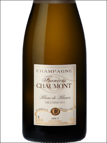 фото Champagne Francois Chaumont Puisieulx Grand Cru Blanc de Blancs Millesime Brut Шампань Франсуа Шомон Пюизьёльс Гран Крю Блан де Блан Миллезим Брют Франция вино белое