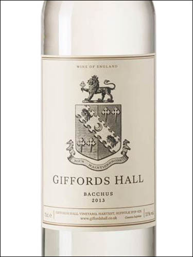 фото Giffords Hall Bacchus Гиффордс Холл Бахус Великобритания вино белое