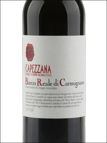фото Capezzana Barco Reale di Carmignano DOC Капеццана Барко Реале ди Карминьяно Италия вино красное