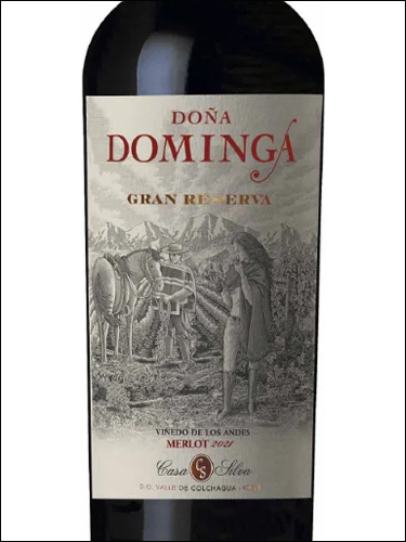 фото Casa Silva Dona Dominga Gran Reserva Merlot Каса Сильва Донья Доминга Гран Резерва Мерло Чили вино красное
