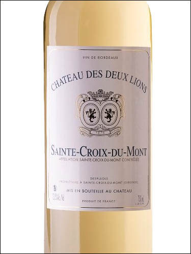 фото Chateau des Deux Lions Sainte Croix du Mont AOC Шато де Дё Лион Сент-Круа-дю-Мон Франция вино белое