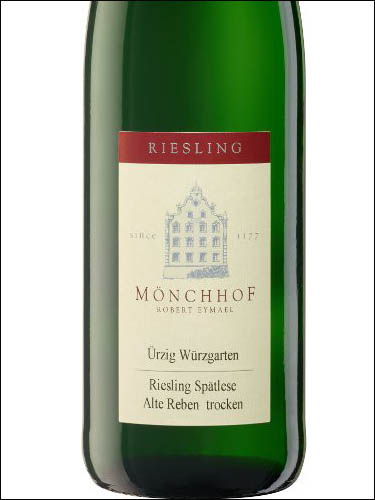 фото Monchhof Urzig Wurzgarten Riesling Spatlese trocken Alte Reben Мёнххоф Ирциг Вюрцгартен Рислинг Шпетлезе Трокен Альте Ребен Германия вино белое