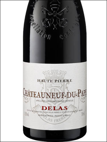 фото Delas Haute Pierre Chateauneuf-du-Pape Rouge AOC Делас От Пьер Шатонеф-дю-Пап Руж Франция вино красное