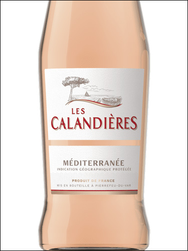 фото Les Calandieres Rose Mediterranee IGP Ле Каландьер Розе Медитерране Франция вино розовое