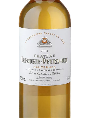 фото Chateau Lafaurie-Peyraguey 1-er Grand Cru Classe Sauternes AOC Шато Лафори-Пераге Сотерн Франция вино белое