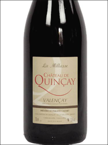 фото Chateau de Quincay La Millasse Valencay Rouge AOC Шато де Кенсе Ла Милас Валансе Руж Франция вино красное