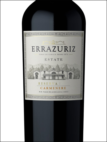 фото Errazuriz Estate Reserva Carmenere Эррасурис Эстейт Резерва Карменер Чили вино красное