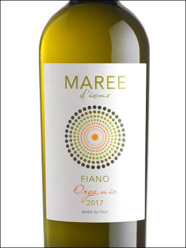 фото Maree d'Ione Fiano Organic Puglia IGP Марее д'Ионе Фиано Органик Апулия Италия вино белое