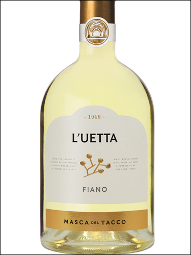 фото Masca del Tacco L'Uetta Fiano Puglia IGP Маска дель Такко Л'Уэтта Фиано Апулия Италия вино белое