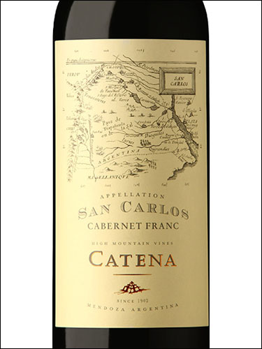 фото Catena Appellation San Carlos Cabernet Franc Катена Апелласьон Сан-Карлос Каберне Фран Аргентина вино красное