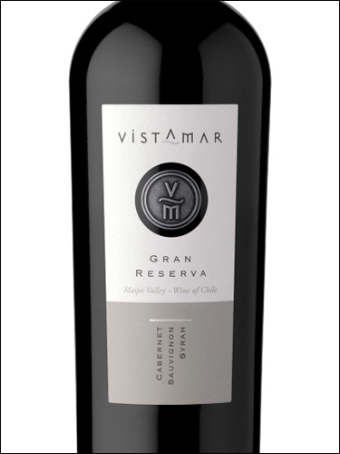 фото Vistamar Gran Reserva Cabernet Sauvignon Syrah Maipo Valle DO Вистамар Гран Ресерва Каберне Совиньон Сира Долина Майпо Чили вино красное