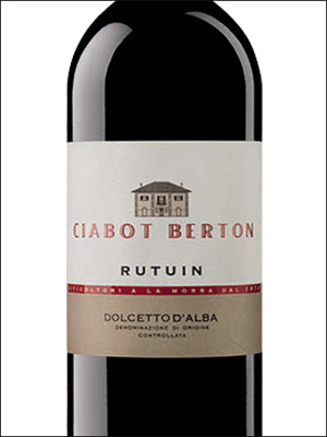 фото Ciabot Berton Rutuin Dolcetto d'Alba DOC Чабот Бертон Рутуин Дольчетто д'Альба Италия вино красное