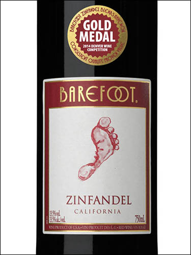 фото Barefoot Zinfandel California Берфут Зинфандель Калифорния США вино красное