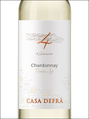фото Casa Defra Chardonnay Каза Дефра Шардоне Италия вино белое