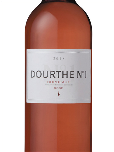 фото Вино Dourthe № 1 Bordeaux Rose AOC Дурт №1 Бордо Розе Франция вино розовое