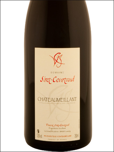 фото Domaine Siret-Courtaud Chateaumeillant Rouge AOC Домен Сире-Курто Шатомейан Руж Франция вино красное