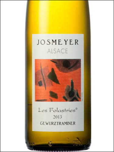 фото Josmeyer Les Folastries Gewurztraminer Alsace AOC Жосмейер Ле Фоластри Гевюрцтраминер Эльзас Франция вино белое