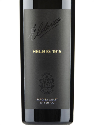 фото Elderton Helbig 1915 Shiraz Barossa Valley Элдертон Хельбиг 1915 Шираз Долина Баросса Австралия вино красное