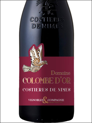 фото Domaine Colombe d'Or Costieres de Nimes Rouge AOC Домен Коломб д'Ор Костьер де Ним Руж Франция вино красное