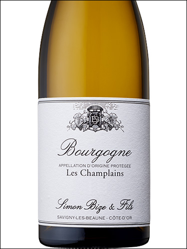 фото Simon Bize & Fils Bourgogne Les Champlains Blanc AOC Симон Биз э Фис Бургонь Ле Шамплен Блан Франция вино белое