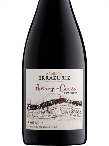 фото Errazuriz Aconcagua Cuvee Pinot Noir Эррасурис Аконкагуа Кюве Пино Нуар Чили вино красное