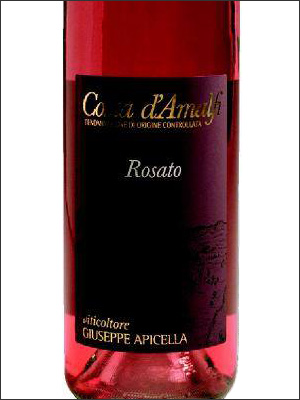 фото Giuseppe Apicella Rosato Costa d'Amalfi DOC Джузеппе Апичелла Розато Коста д'Амальфи Италия вино розовое