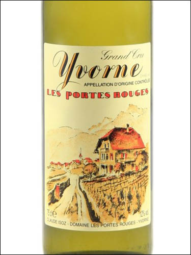 фото Domaine Les Portes Rouges Chasselas Yvorne Grand Cru Chablais AOC Домен Ле Порт Руж Шасла Иворн Гран Крю Шабле Швейцария вино белое