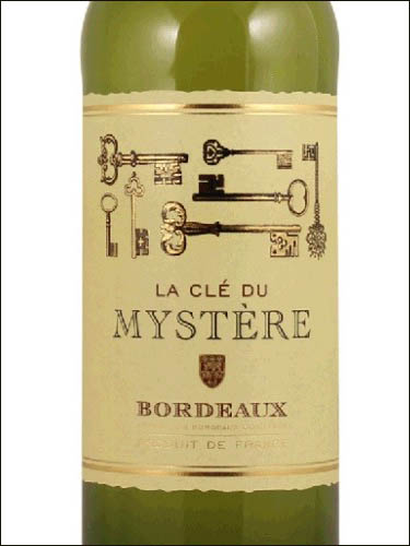фото La Cle du Mystere Bordeaux AOC Ля Кле дю Мистер Бордо Франция вино белое