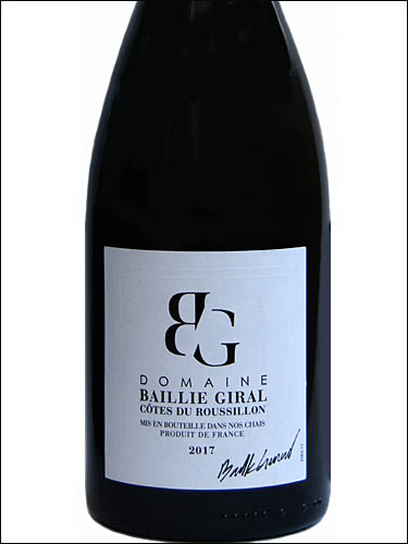 фото Domaine Baillie Giral Cоtes du Roussillon Rouge AOP Домен Байи Жираль Кот дю Руссильон Руж Франция вино красное
