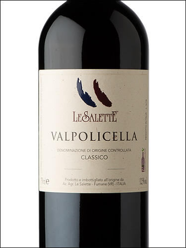 фото Le Salette Valpolicella Classico DOC Ле Салетте Вальполичелла Классико Италия вино красное