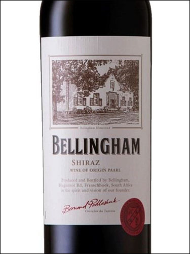 фото Bellingham Homestead Shiraz Paarl WO Беллингем Хоумстэд Шираз Паарл ЮАР вино красное