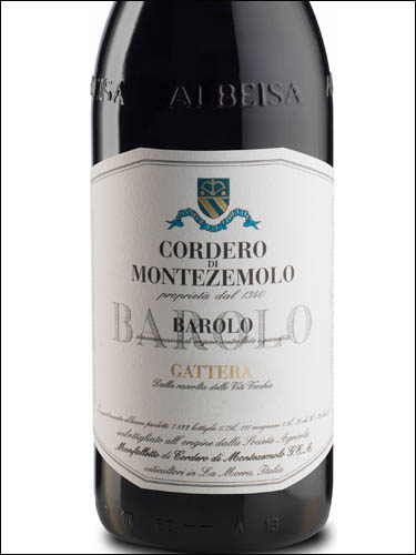 фото Cordero di Montezemolo Barolo Gattera DOCG Кордеро ди Монтедземоло Бароло Гаттера Италия вино красное