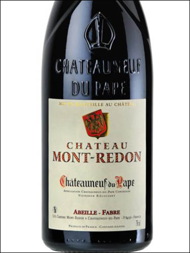 фото Chateau Mont-Redon Rouge Chateauneuf-du-Pape AOP Шато Монт-Редон Руж Шатонеф-дю-Пап Франция вино красное