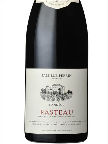 фото Famille Perrin L'Andéol Rasteau AOC Фамий Перрен Л'Андеоль Расто Франция вино красное