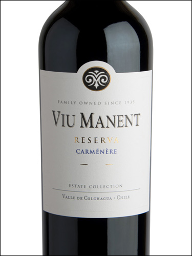 фото Viu Manent Reserva Carmenere Colchagua Valley DO Вью Манент Резерва Карменере Долина Кольчагуа Чили вино красное