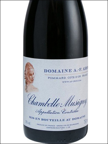 фото Domaine Anne-Francoise Gros Chambolle-Musigny AOC Домен Анн Франсуаз Гро Шамболь-Мюзиньи Франция вино красное
