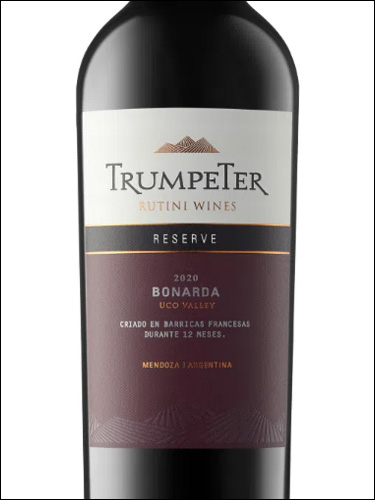 фото Rutini Wines Trumpeter Reserve Bonarda Рутини Вайнс Трумпетер Резерв Бонарда Аргентина вино красное