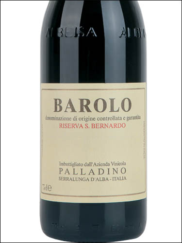 фото Palladino Barolo Riserva San Bernardo DOCG Палладино Бароло Ризерва Сан Бернардо Италия вино красное
