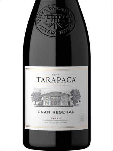 фото Tarapaca Gran Reserva Syrah Тарапака Гран Резерва Сира Чили вино красное