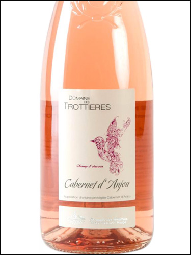 фото Domaine des Trottieres Champ d'Oiseaux Cabernet d’Anjou AOC Домен де Тротьер Шам д'Уазо Каберне д'Анжу Франция вино розовое