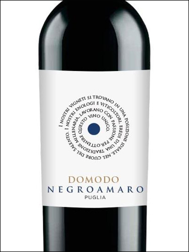 фото Domodo Negroamaro Puglia IGP Домодо Негроамаро Апулия Италия вино красное