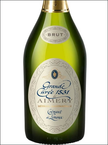 фото Grande Cuvee 1531 de Aimery Blanc Brut AOC Cremant de Limoux Гранд Кюве 1531 де Эмери Блан Брют Креман де Лиму АОС Франция вино белое