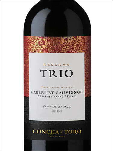 фото Concha y Toro Trio Reserva Cabernet Sauvignon Конча и Торо Трио Резерва Каберне Совиньон Чили вино красное
