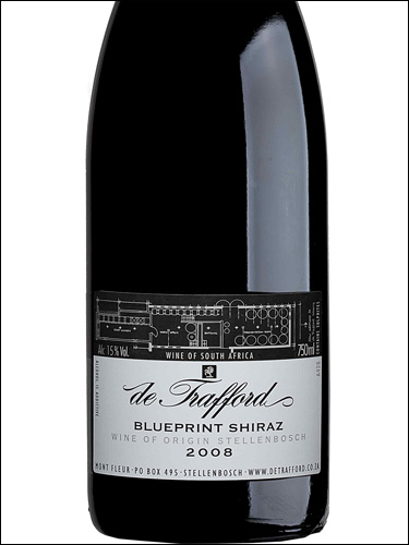 фото De Trafford Blueprint Shiraz Де Траффорд Блюпринт Шираз ЮАР вино красное